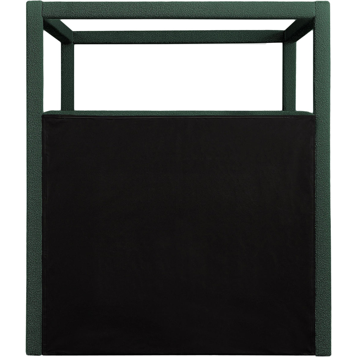 Meridian Eden Green Boucle Fabric Queen Bed (3 Boxes)
