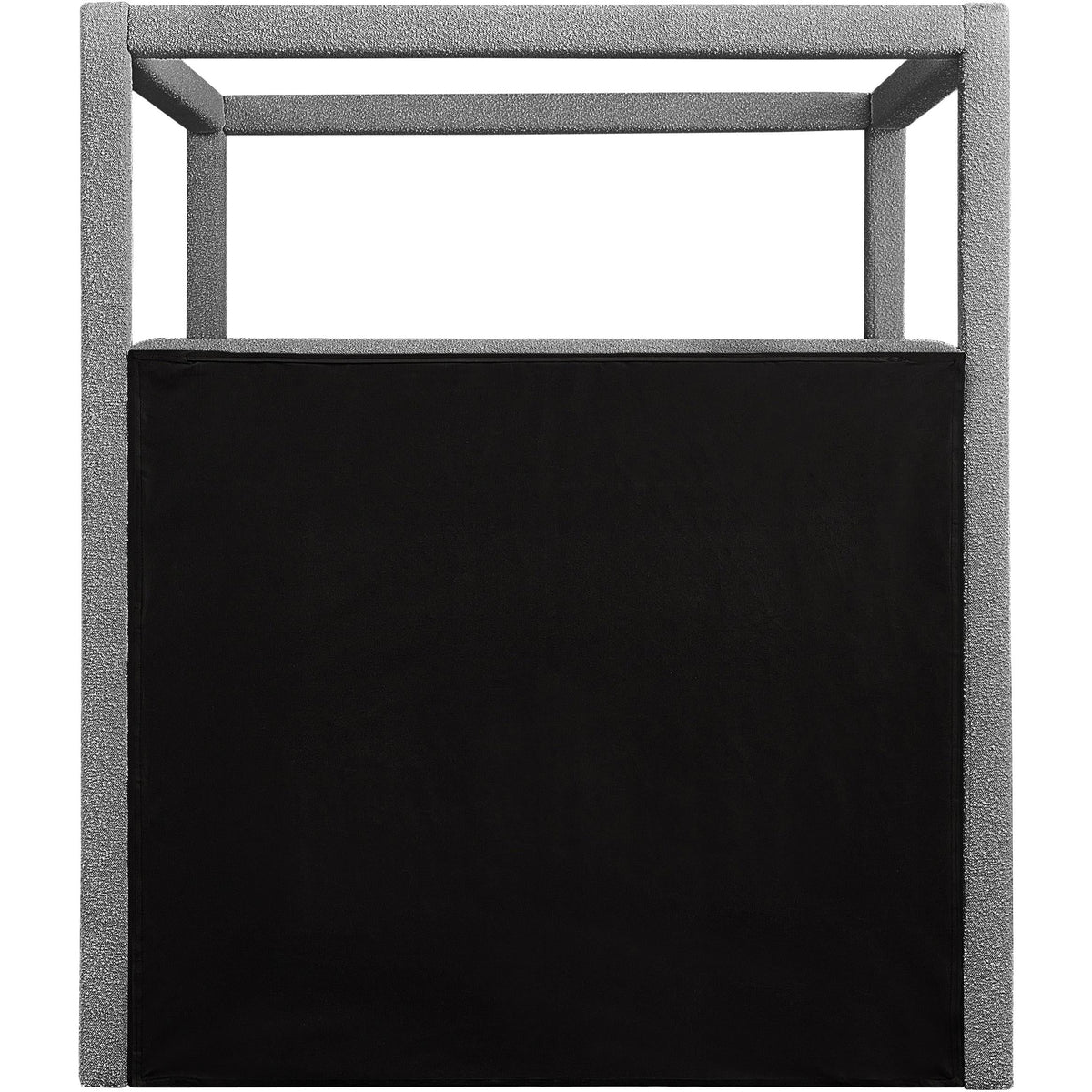 Meridian Eden Grey Boucle Fabric Queen Bed (3 Boxes)