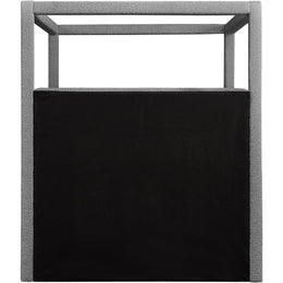 Meridian Eden Grey Boucle Fabric Queen Bed (3 Boxes)