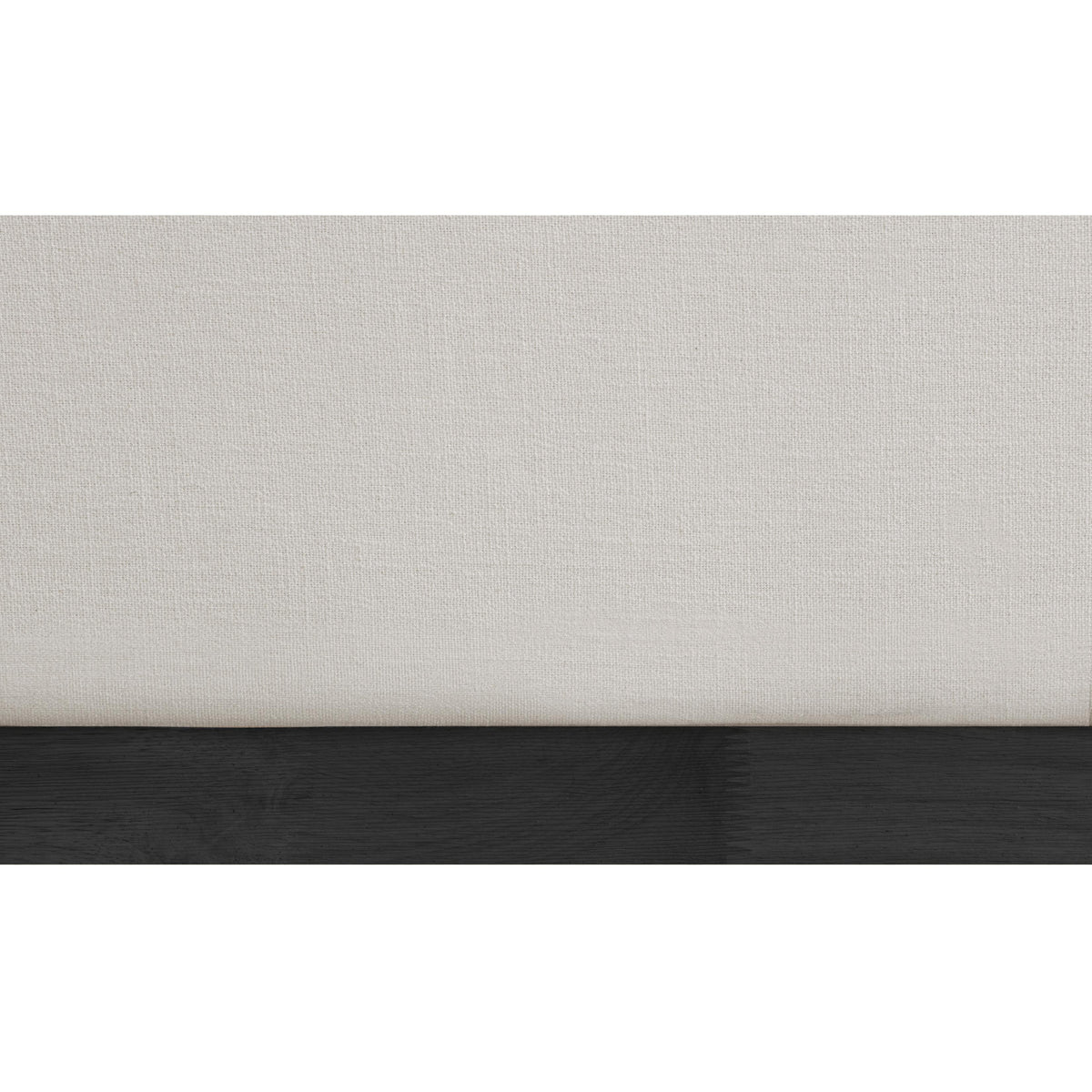 Meridian Flynn Beige Linen Textured Fabric Queen Bed