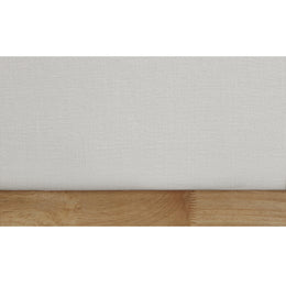Meridian Flynn Cream Linen Textured Fabric King Bed