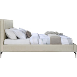 Meridian Gallo Beige Vegan Leather Full Bed