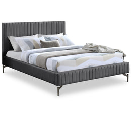 Meridian Gallo Dark Grey Vegan Leather Full Bed