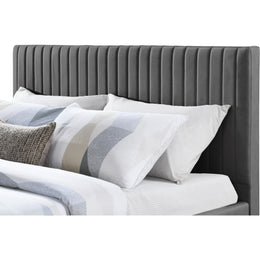 Meridian Gallo Dark Grey Vegan Leather Full Bed