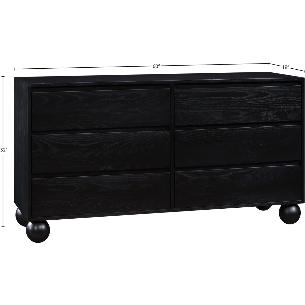Meridian Kent Black Dresser