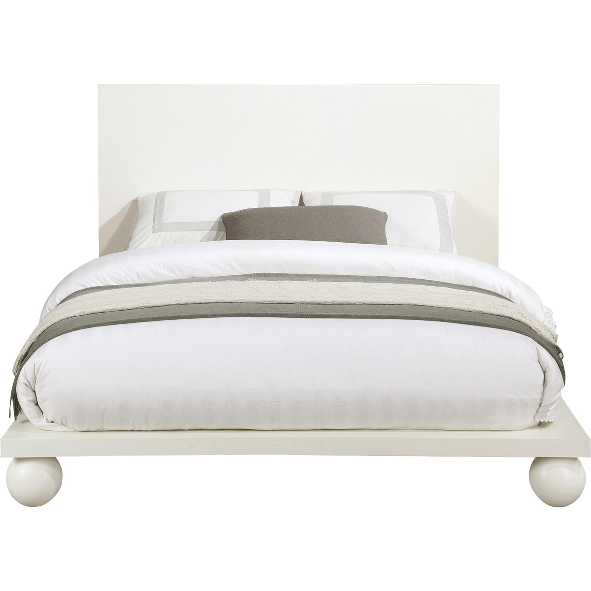 Meridian Kent Cream Queen Bed (3 Boxes)