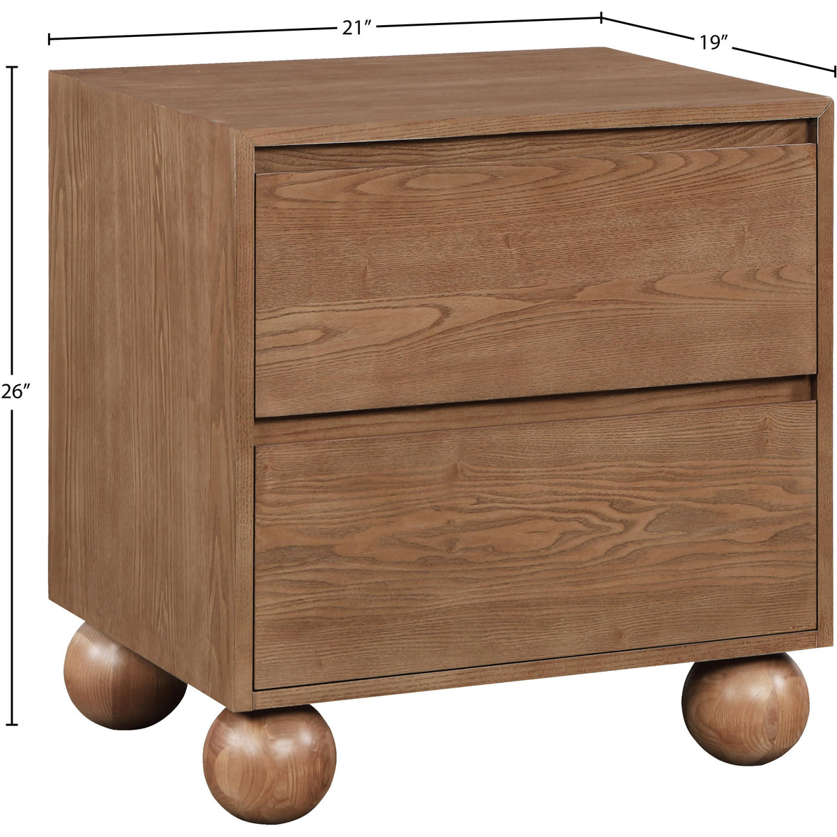 Meridian Kent Walnut Night Stand
