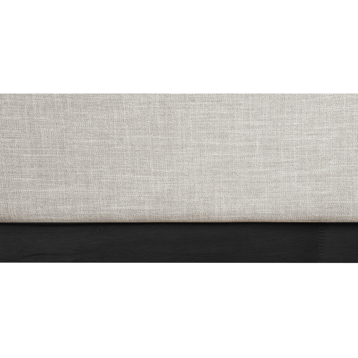 Meridian Logan Beige Linen Textured Fabric King Bed