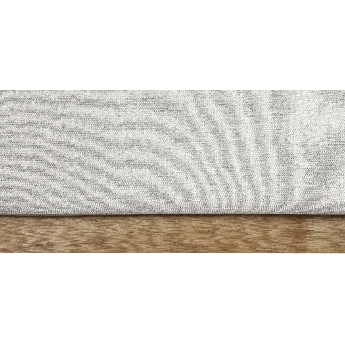 Meridian Logan Cream Linen Textured Fabric King Bed