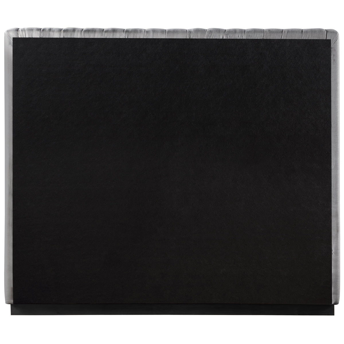 Meridian Logan Grey Linen Textured Fabric Queen Bed