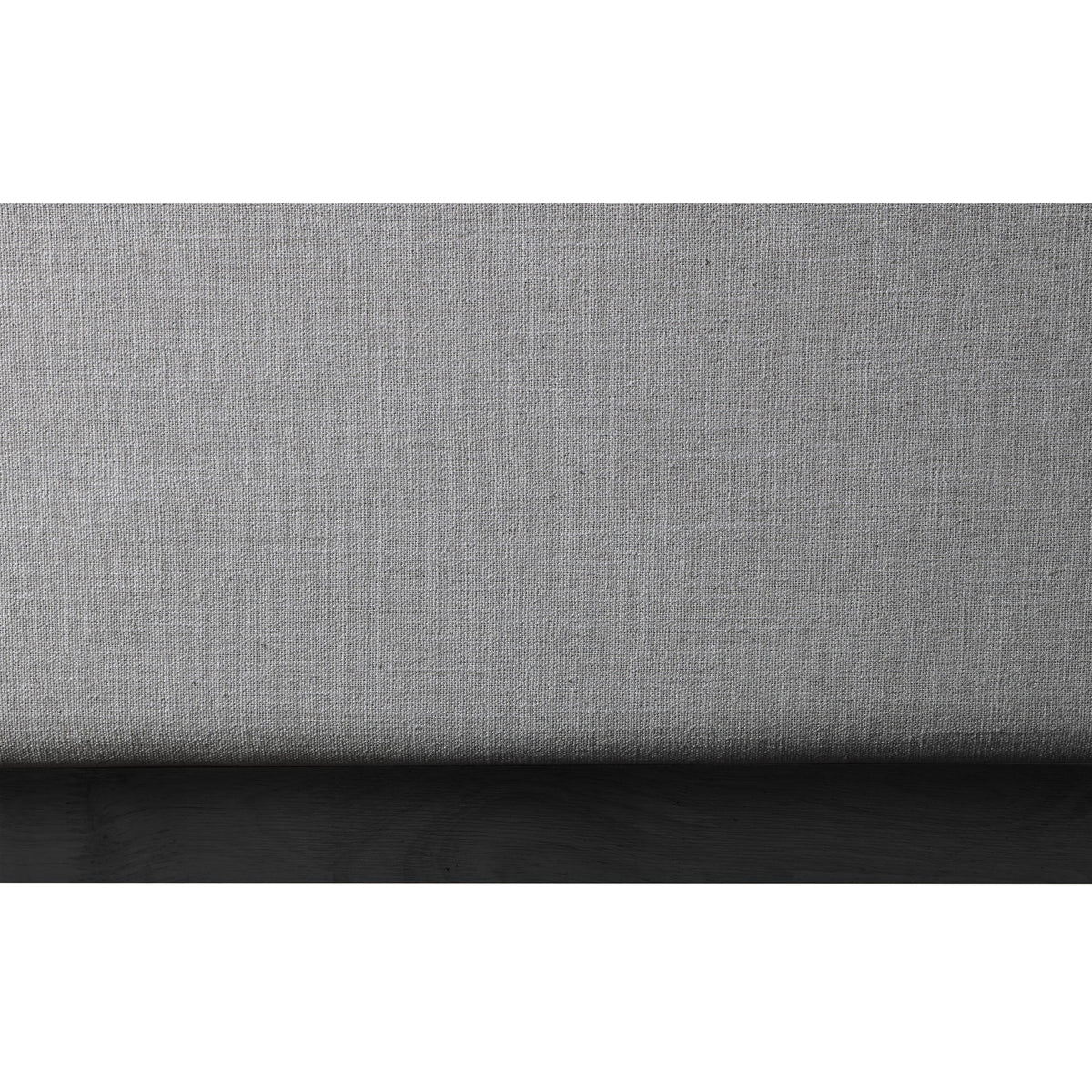 Meridian Logan Grey Linen Textured Fabric Queen Bed
