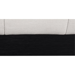 Meridian Lucia Beige Linen Textured Fabric King Bed