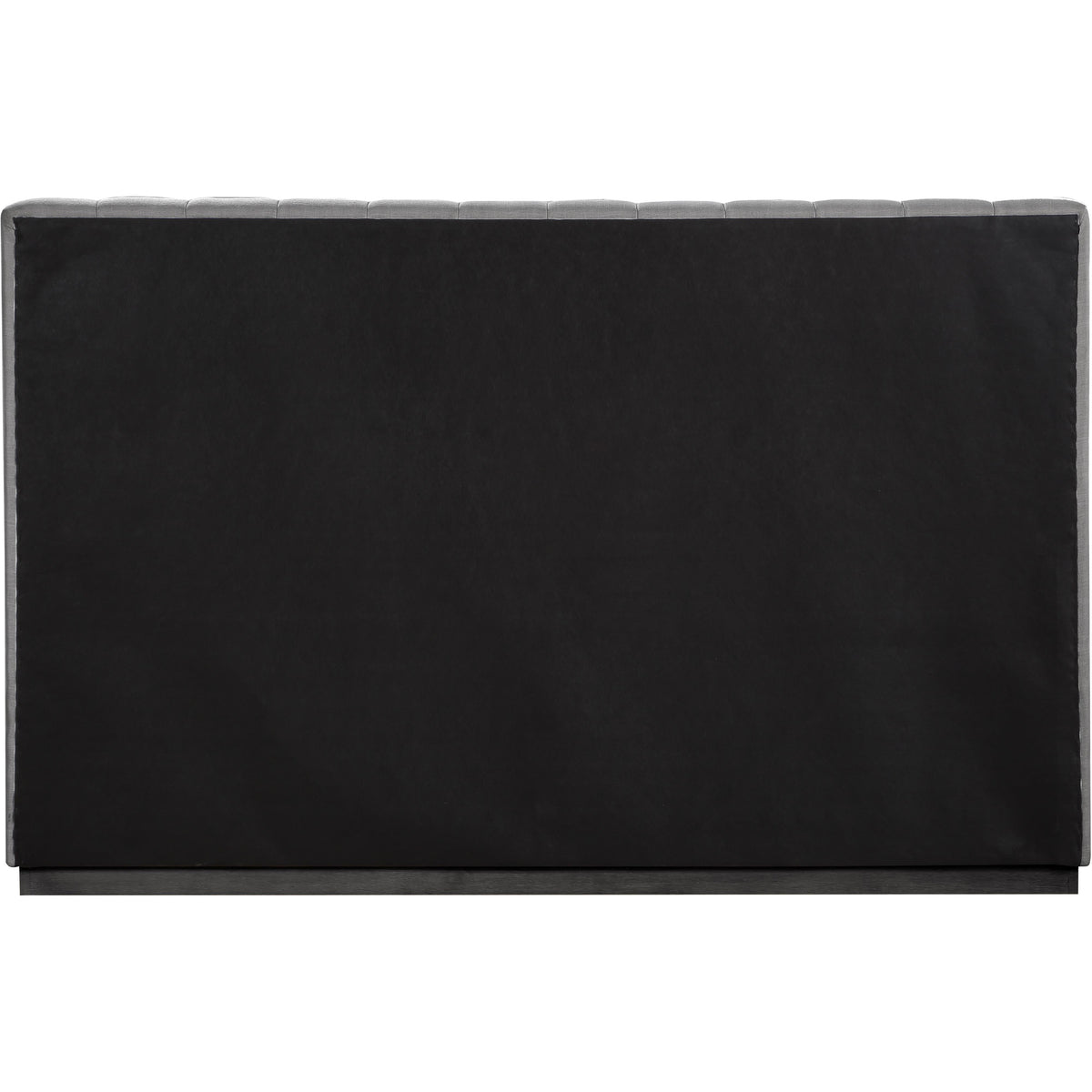 Meridian Lucia Grey Linen Textured Fabric King Bed