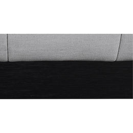 Meridian Lucia Grey Linen Textured Fabric King Bed