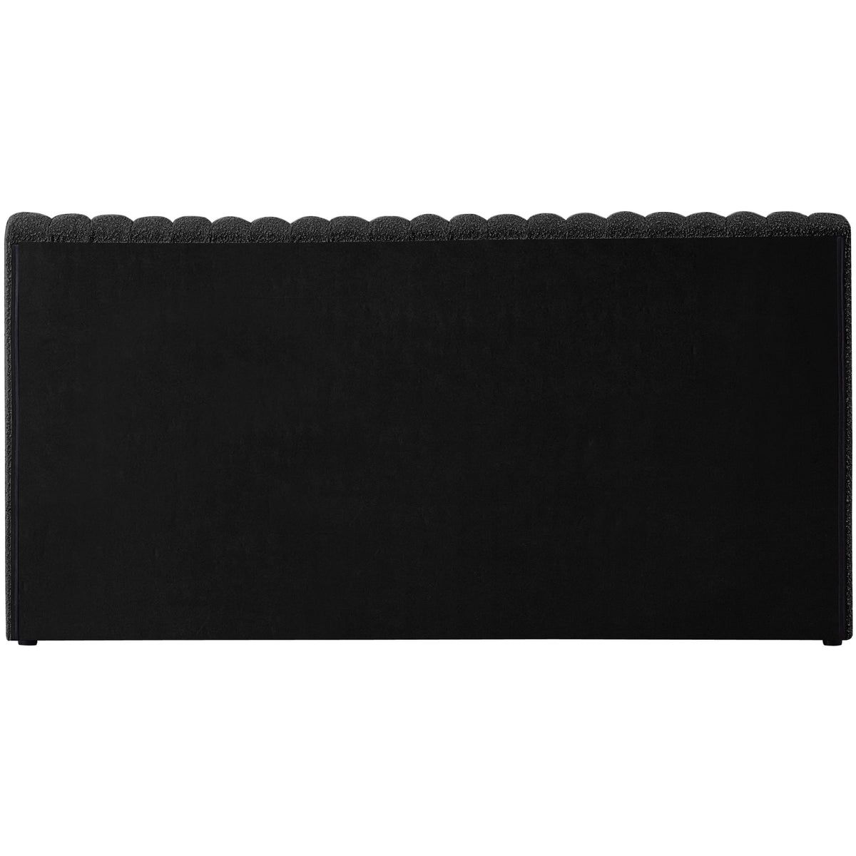 Meridian Nash Black Boucle Fabric King Bed
