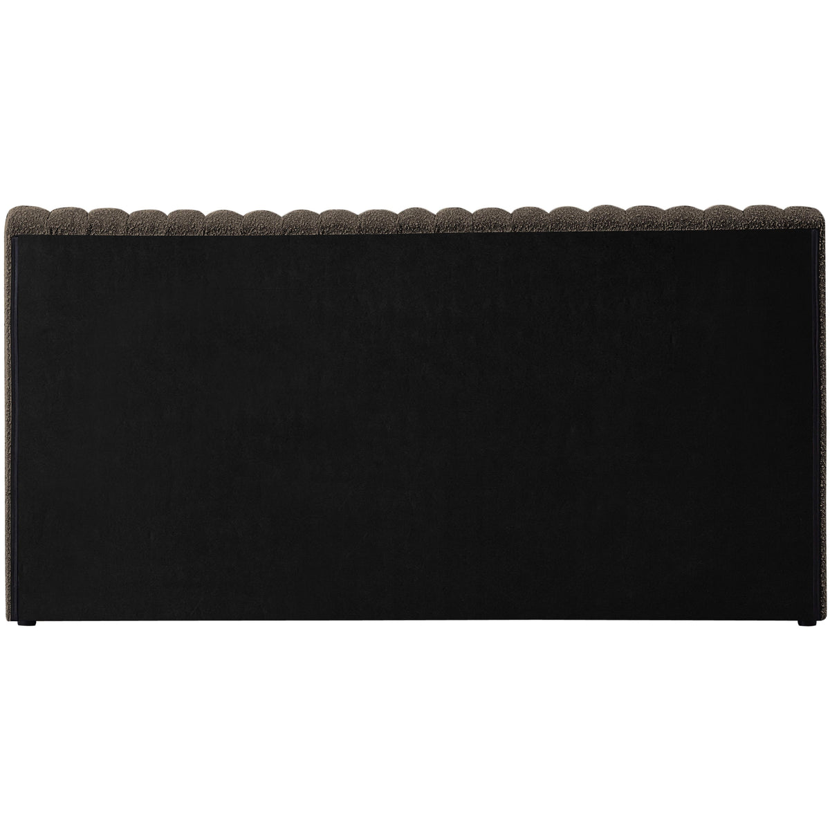 Meridian Nash Brown Boucle Fabric Queen Bed