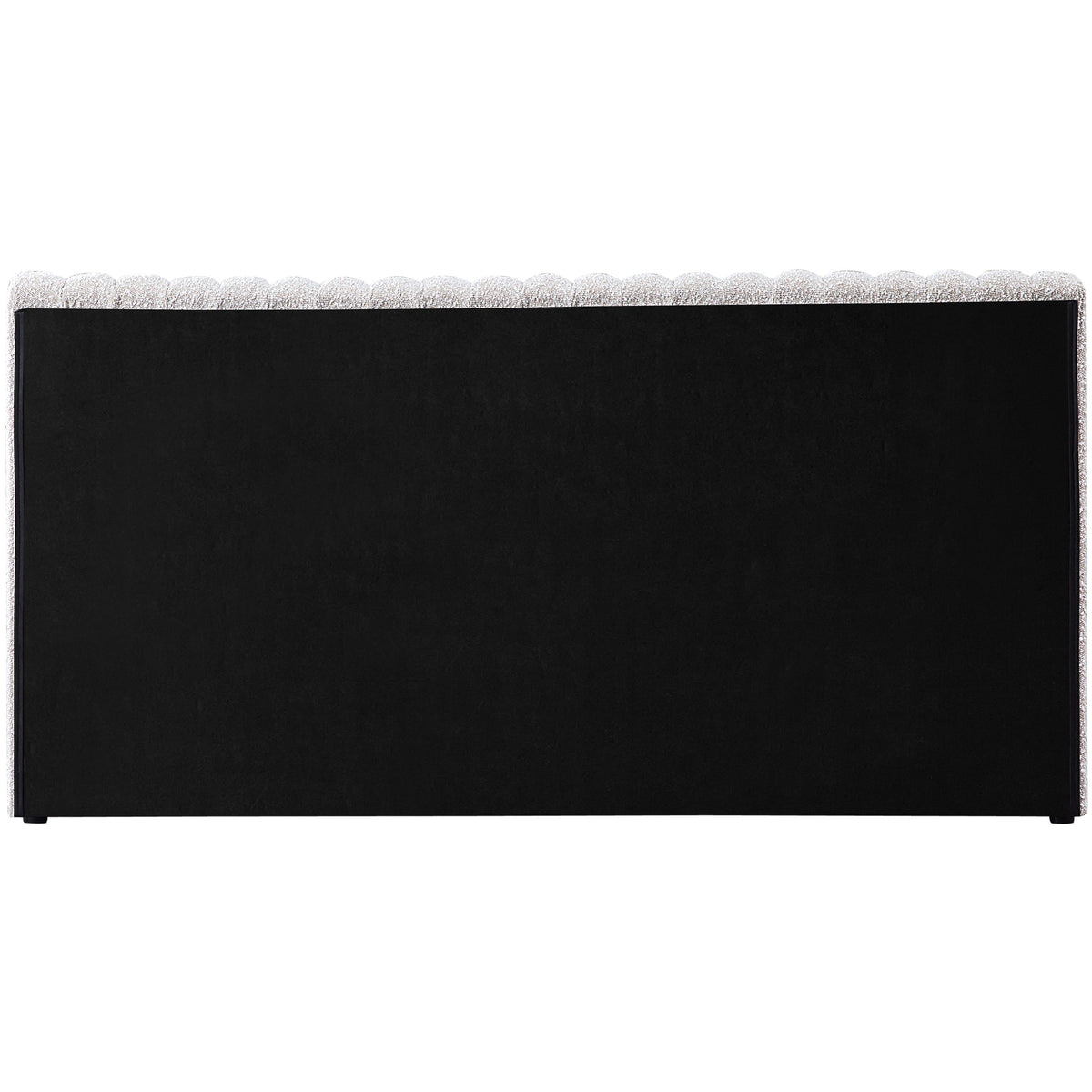 Meridian Nash Cream Boucle Fabric King Bed
