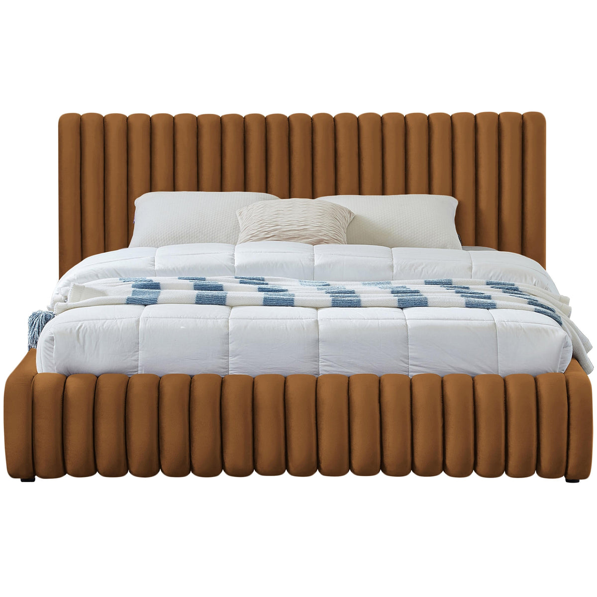 Meridian Nico Saddle Velvet King Bed