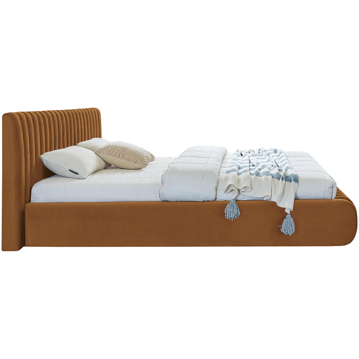 Meridian Nico Saddle Velvet King Bed