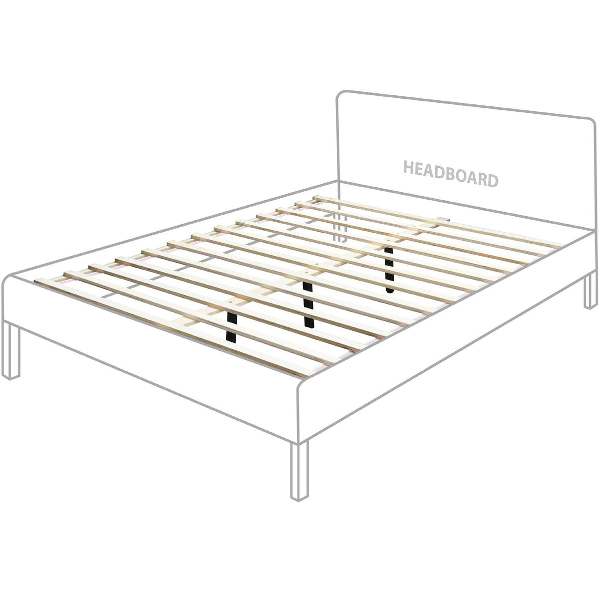 Meridian Siena Natural Ash Wood Full Bed (3 Boxes)