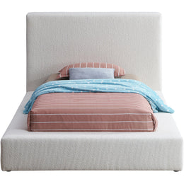 Meridian Terra Cream Boucle Fabric Twin Bed