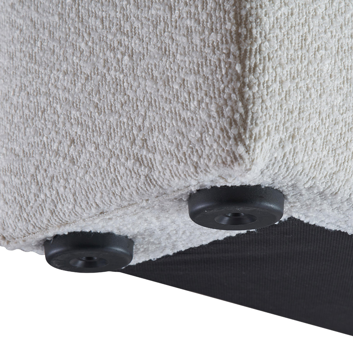 Meridian Terra Cream Boucle Fabric Twin Bed