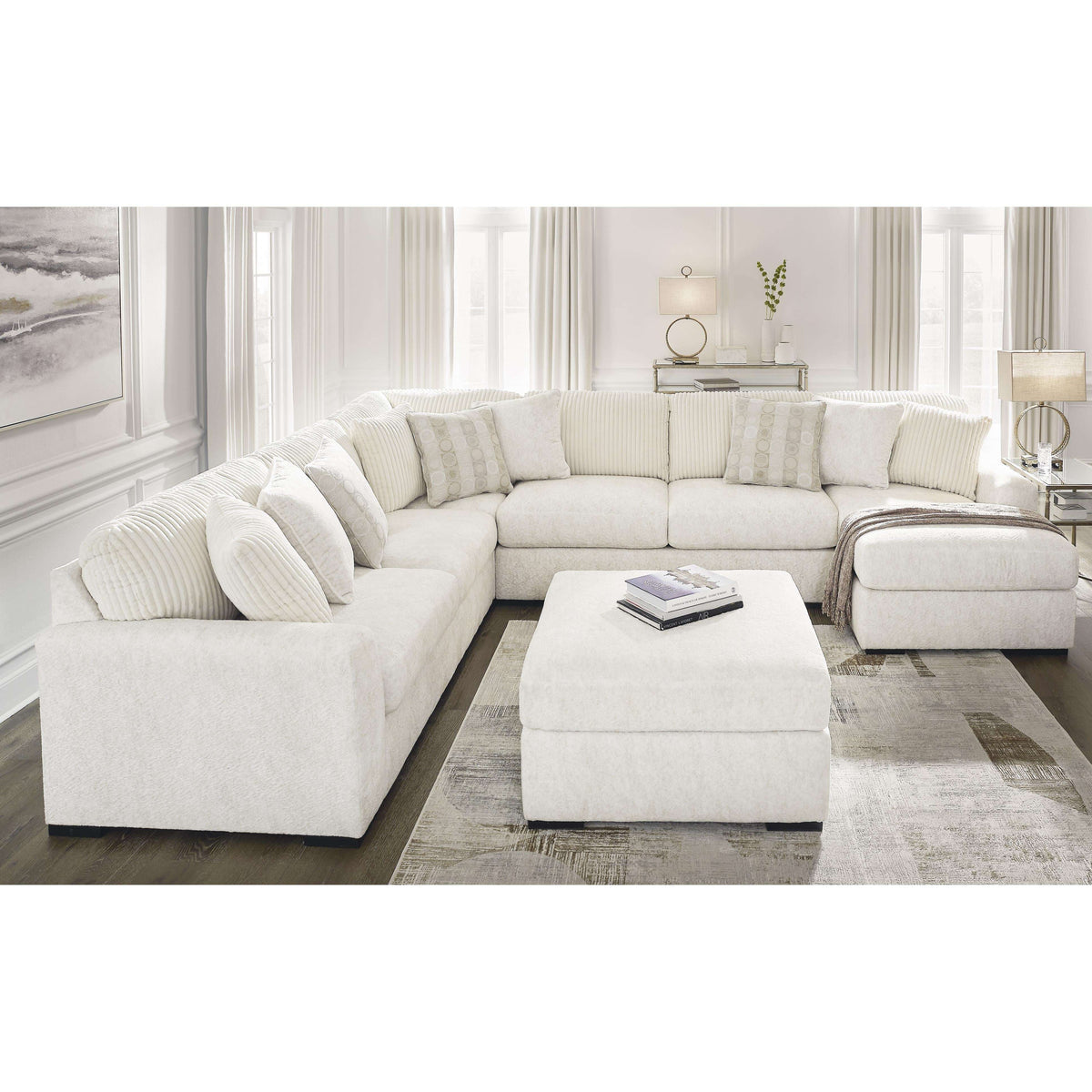 Swipe Furniture Exclusive Design Chessington Fabric Ottoman 6190408