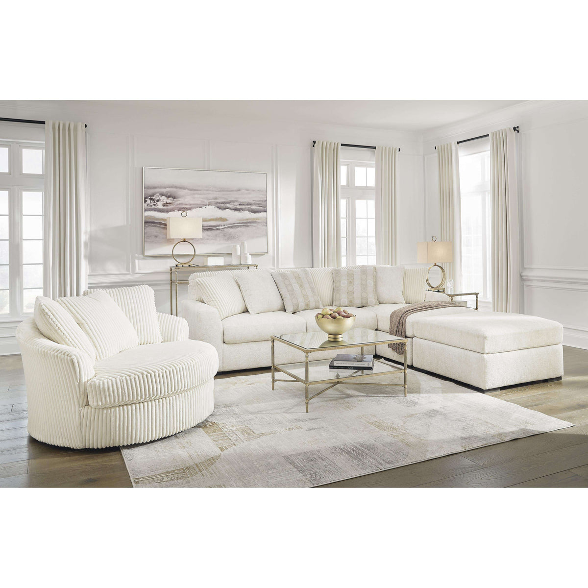Swipe Furniture Exclusive Design Chessington Fabric Ottoman 6190408