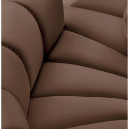 Meridian Arc Brown Vegan Leather Reverse Corner