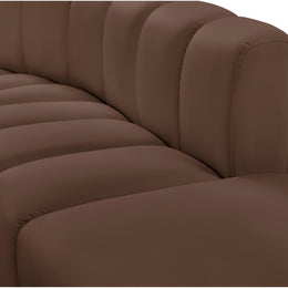 Meridian Arc Brown Vegan Leather Reverse Corner