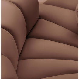 Meridian Arc Cognac Vegan Leather Reverse Corner