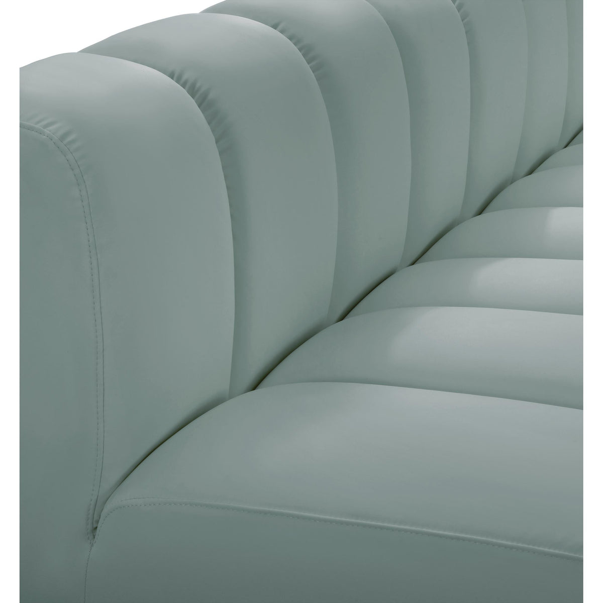 Meridian Arc Mint Green Vegan Leather Curved Corner