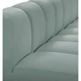 Meridian Arc Mint Green Vegan Leather Curved Corner