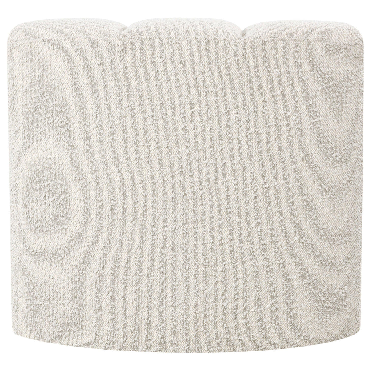 Meridian Arc Cream Boucle Fabric Curved Corner