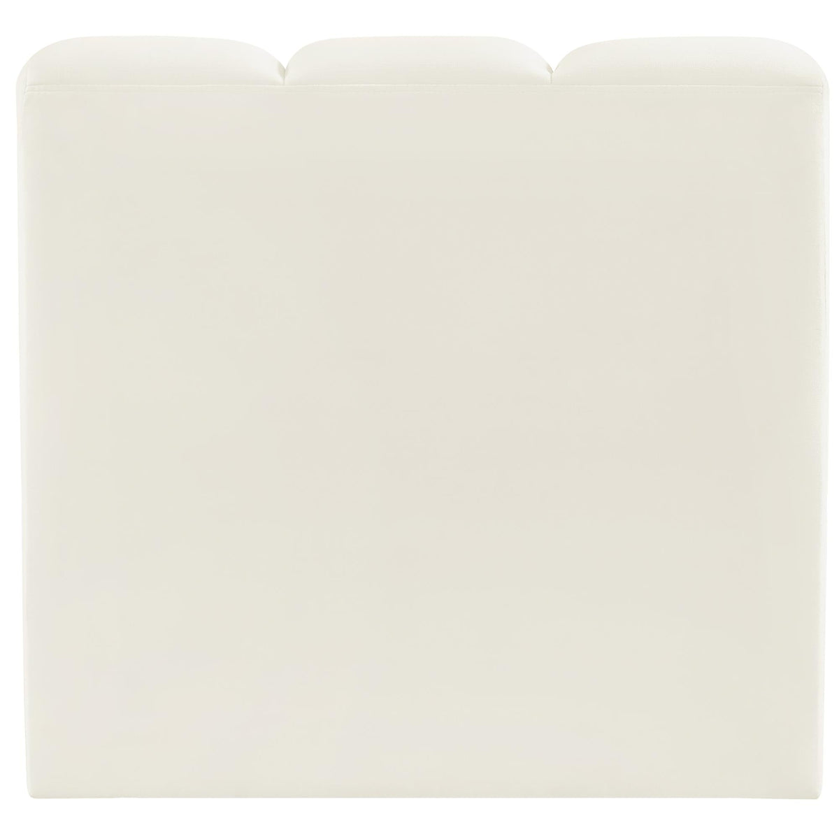 Meridian Arc Cream Velvet Straight Chair