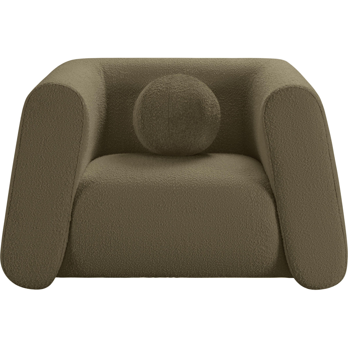 Meridian Abbington Olive Boucle Fabric Chair