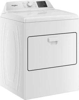 Package - Whirlpool - 4.3 Cu. Ft. High-Eficiency Top Load Washer with 2-in-1 Removable Agitator and Soft Close Glass Lid and 7.0 Cu. Ft. Gas Dryer with Adaptive Dry - Vented Matching - White