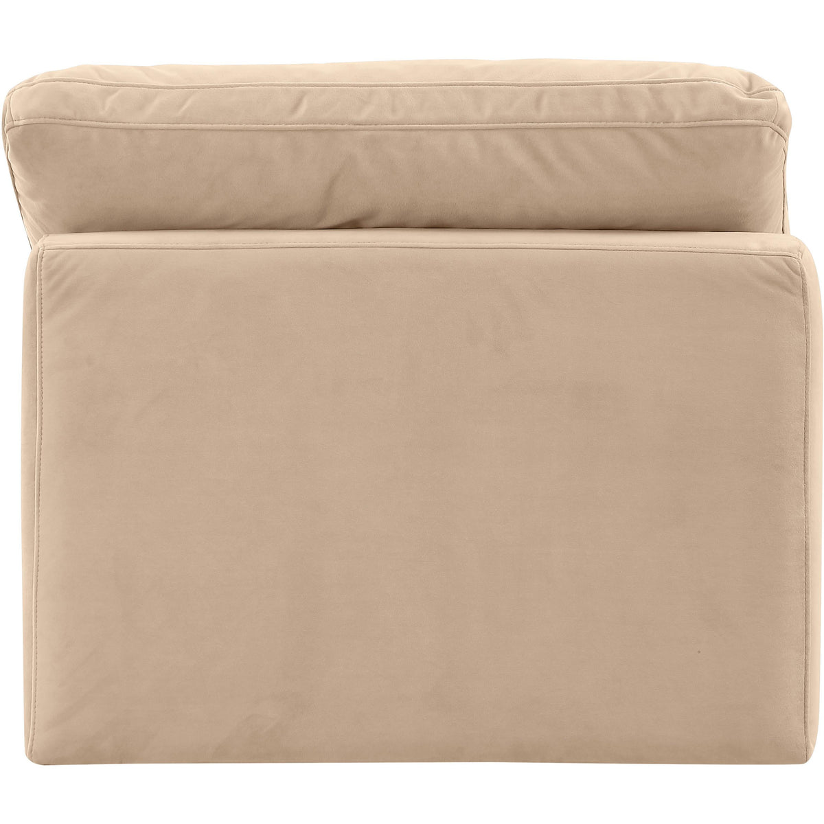 Meridian Indulge Beige Velvet Armless Chair