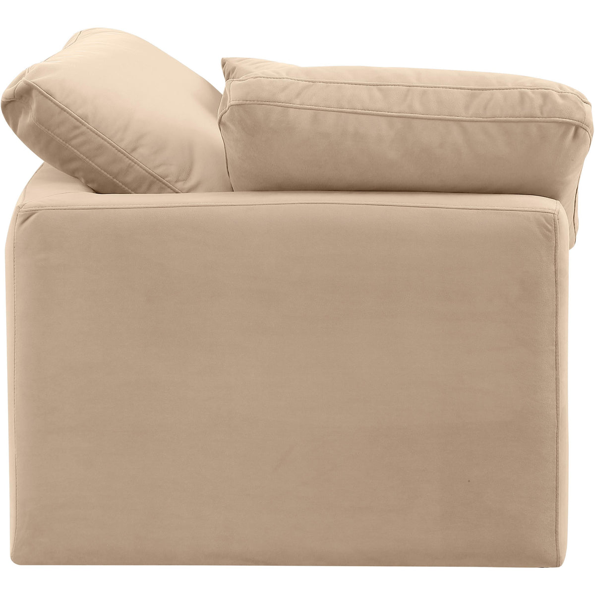 Meridian Indulge Beige Velvet Corner Chair