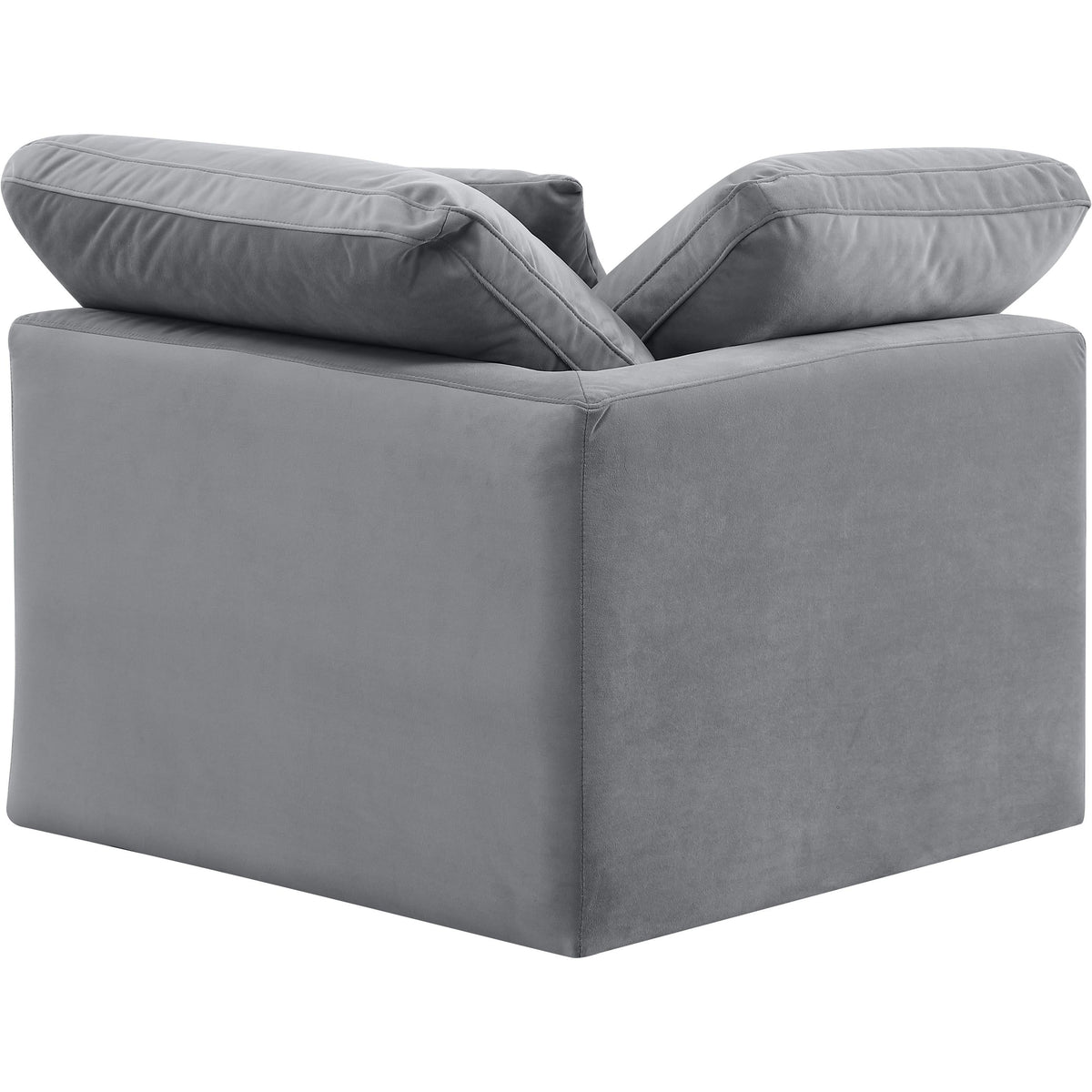 Meridian Indulge Grey Velvet Corner Chair