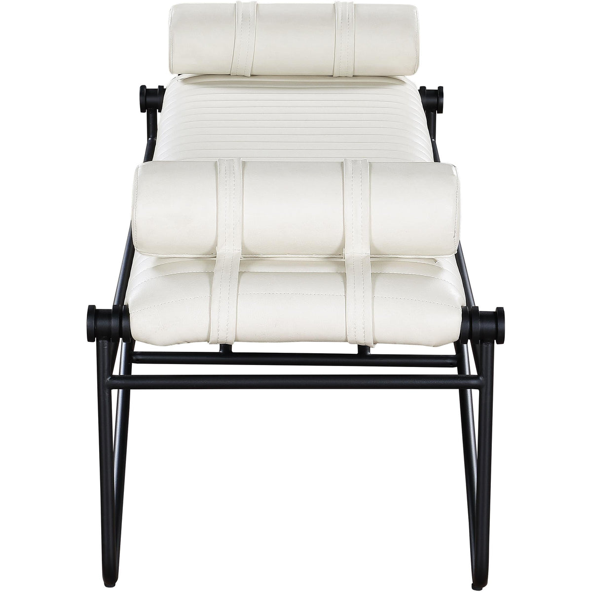 Meridian Gatsby Cream Vegan Leather Bench