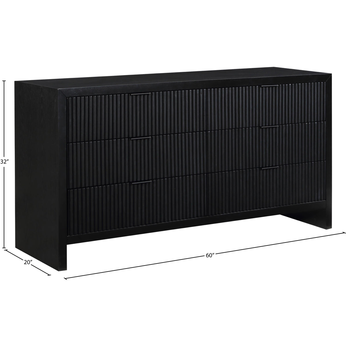 Meridian Fairfax Black Dresser