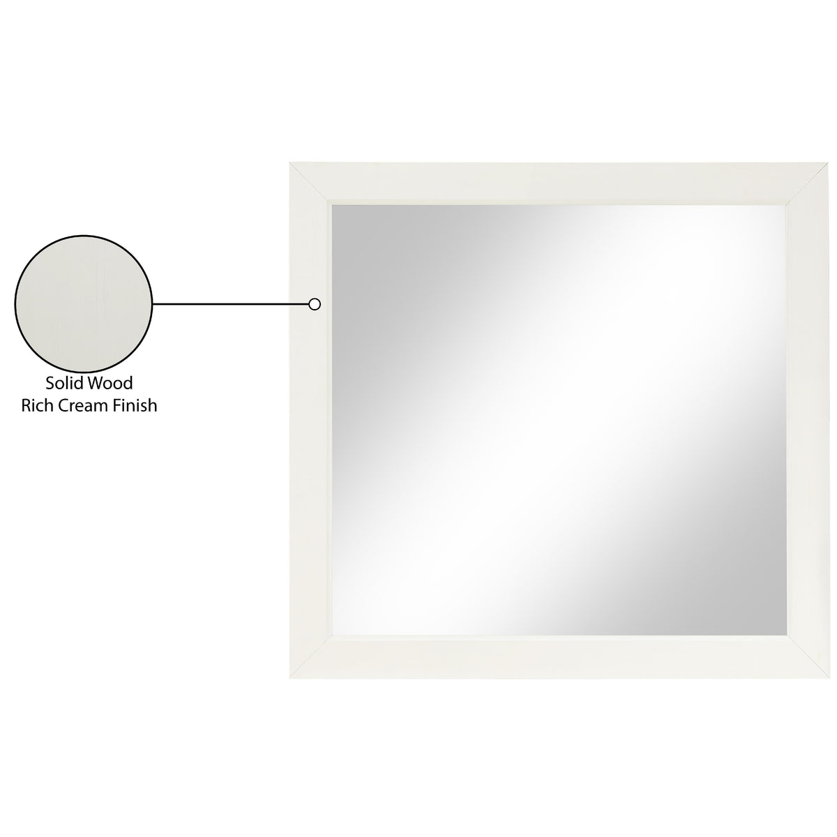 Meridian Fairfax Cream Mirror