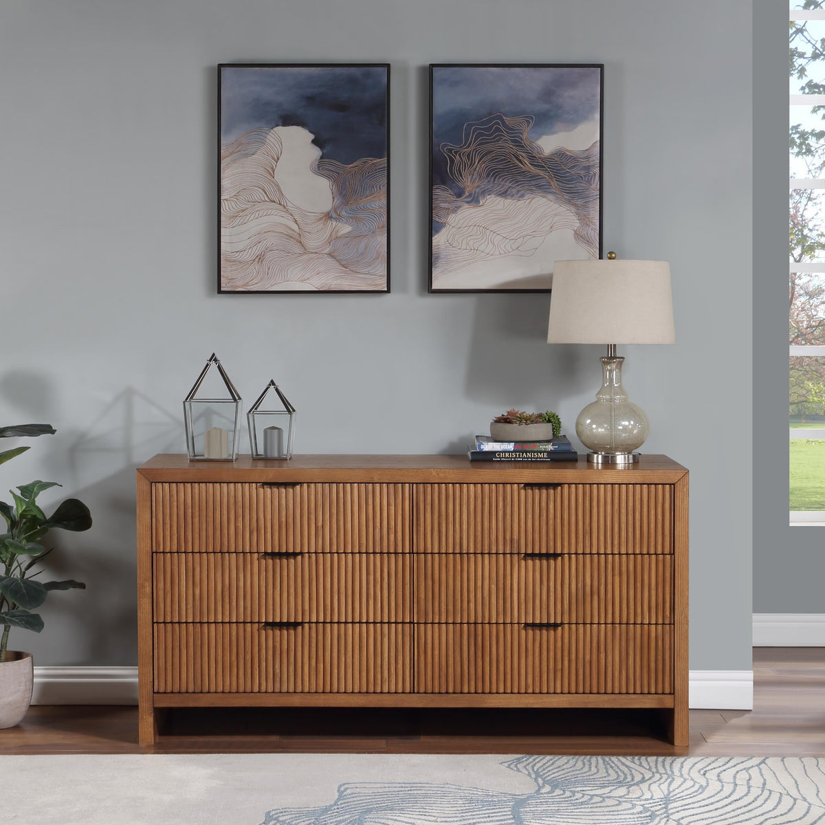 Meridian Fairfax Walnut Dresser