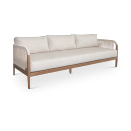 Meridian Maui Cream Water Resistant Fabric Outdoor Patio Sofa