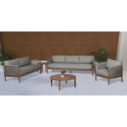 Meridian Maui Grey Water Resistant Fabric Outdoor Patio Chair