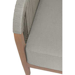 Meridian Maui Grey Water Resistant Fabric Outdoor Patio Loveseat