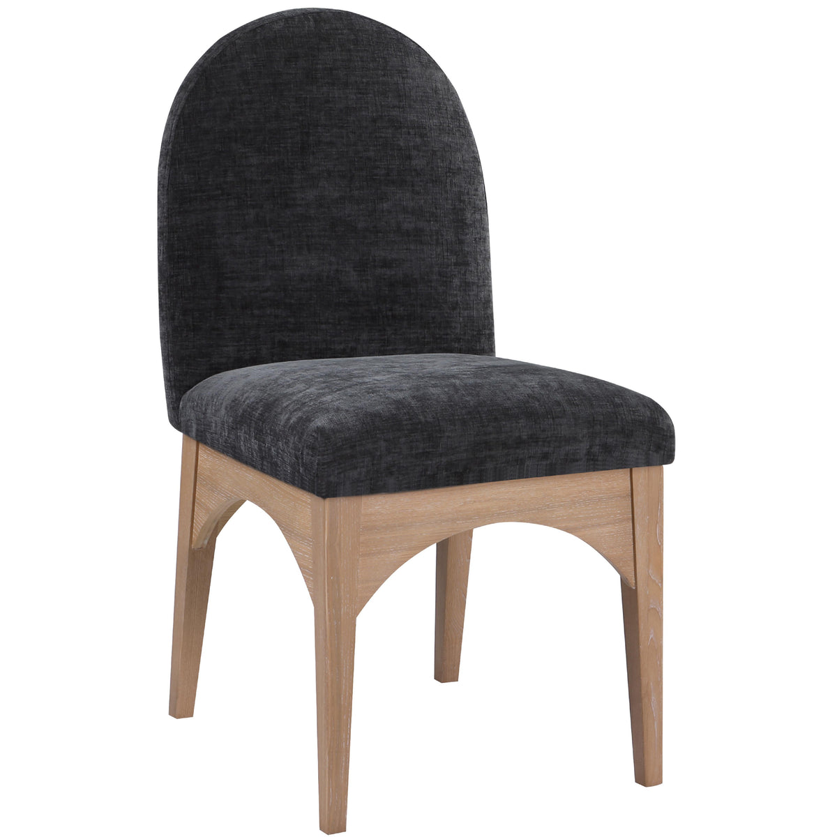 Meridian Waldorf Black Chenille Fabric Dining Chair