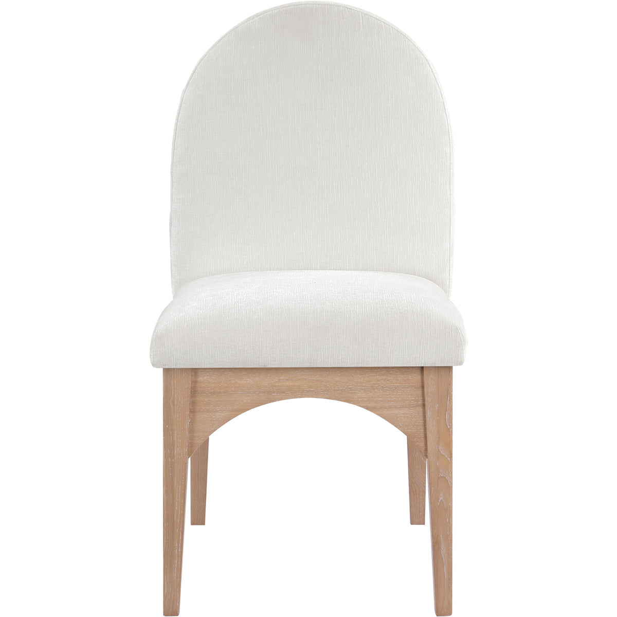 Meridian Waldorf Cream Chenille Fabric Dining Chair