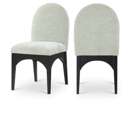 Meridian Waldorf Mint Chenille Fabric Dining Chair